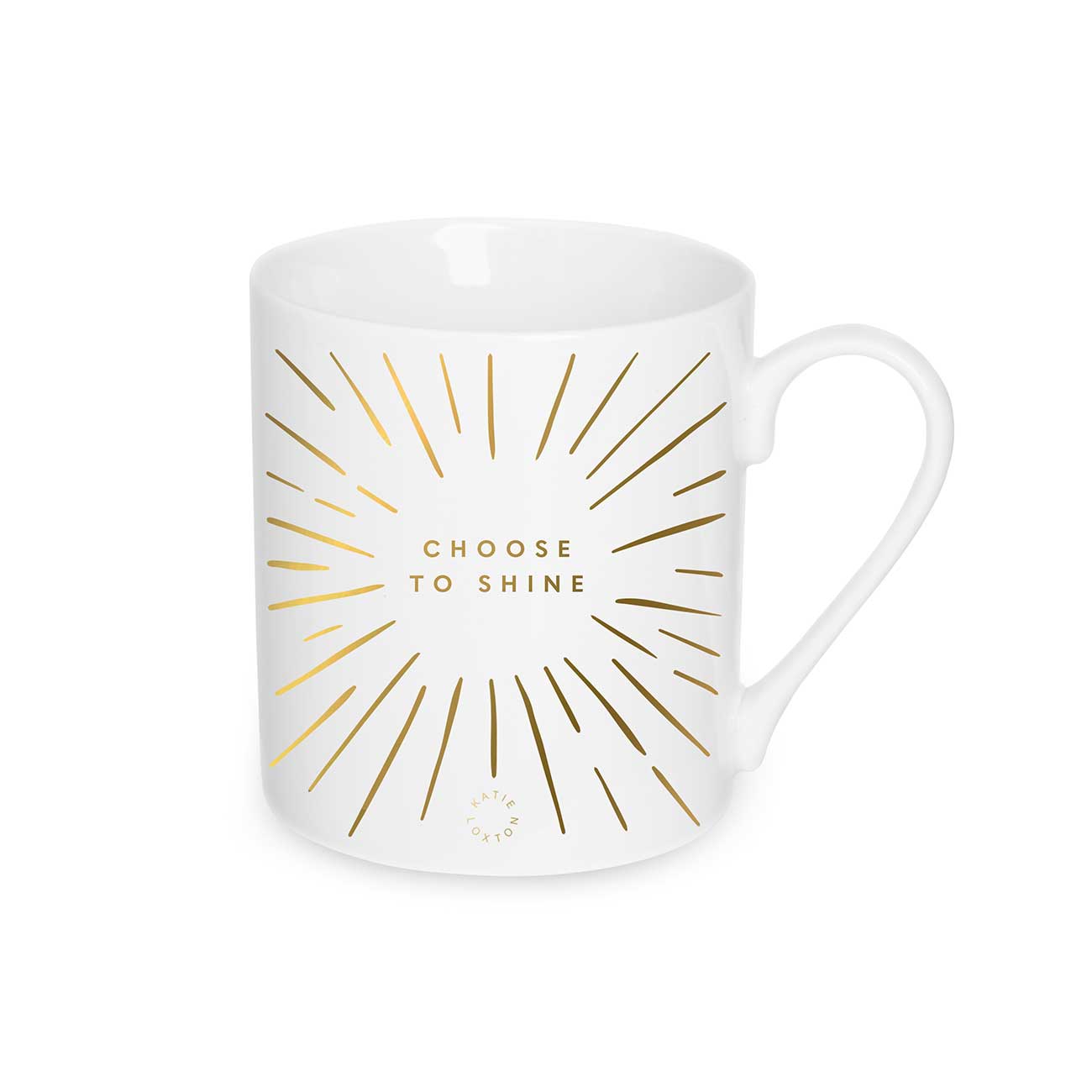 Porcelain Mug | Choose To Shine | White and Gold