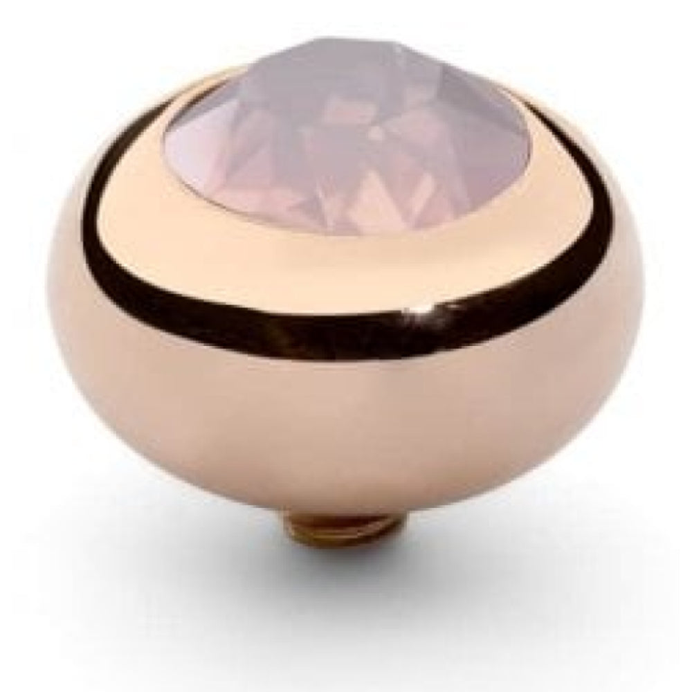 Famosa Rose Gold 10mm Tondo Ring Top Rose Water Opal