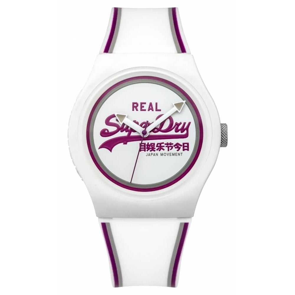 Urban' White Silicone Strap Watch With White Dial