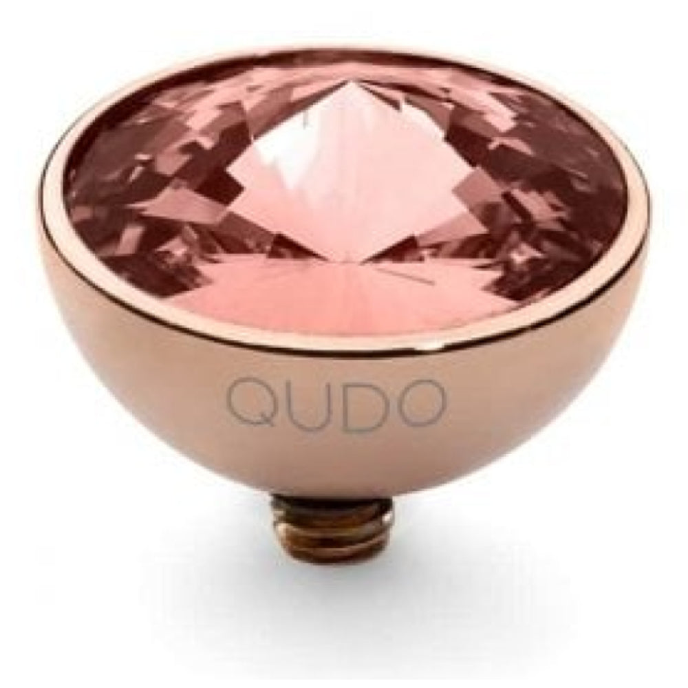 Famosa Rose Gold 11.5mm Bottone Ring Top Rose Peach