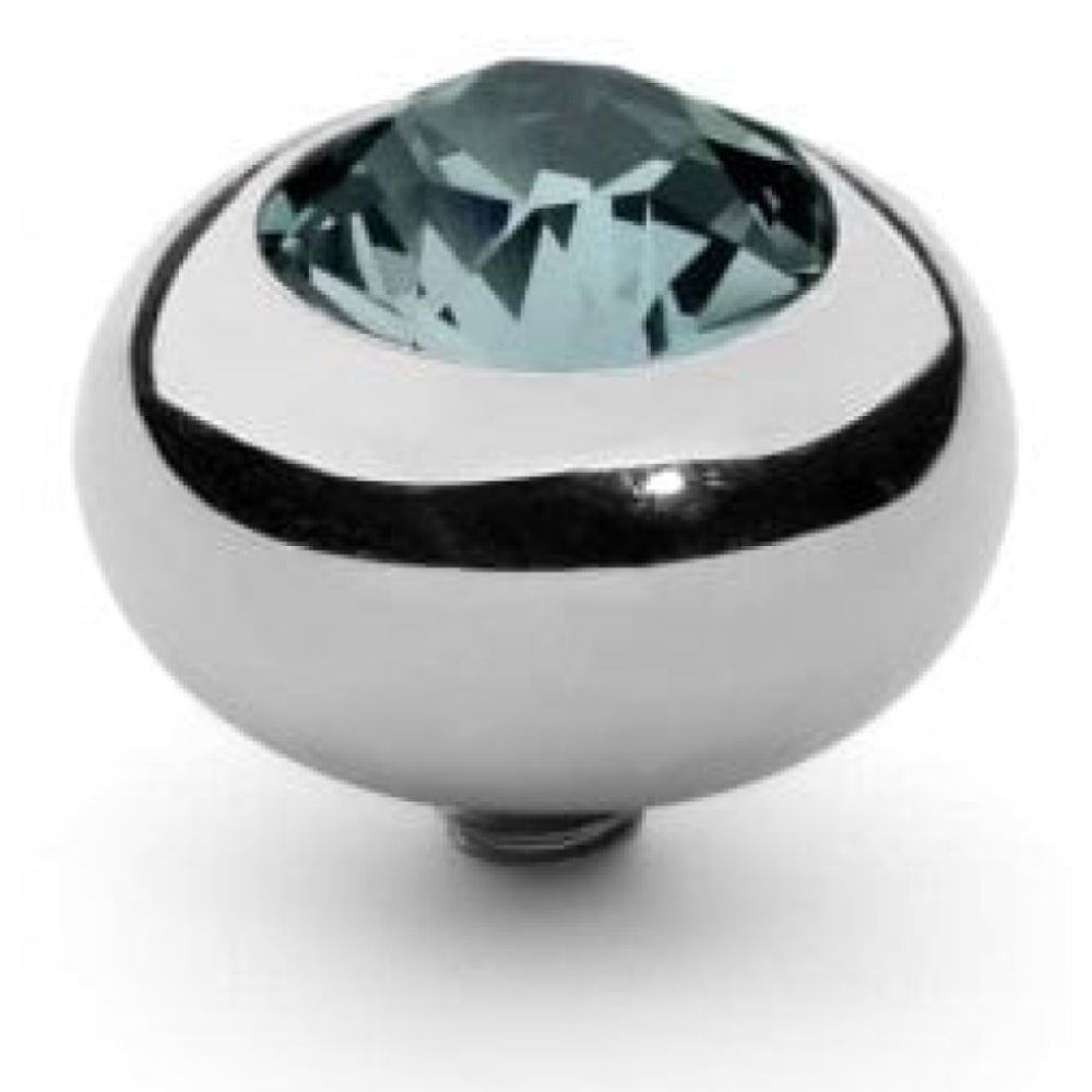 Famosa Silver 10mm Tondo Ring Top Indian Sapphire