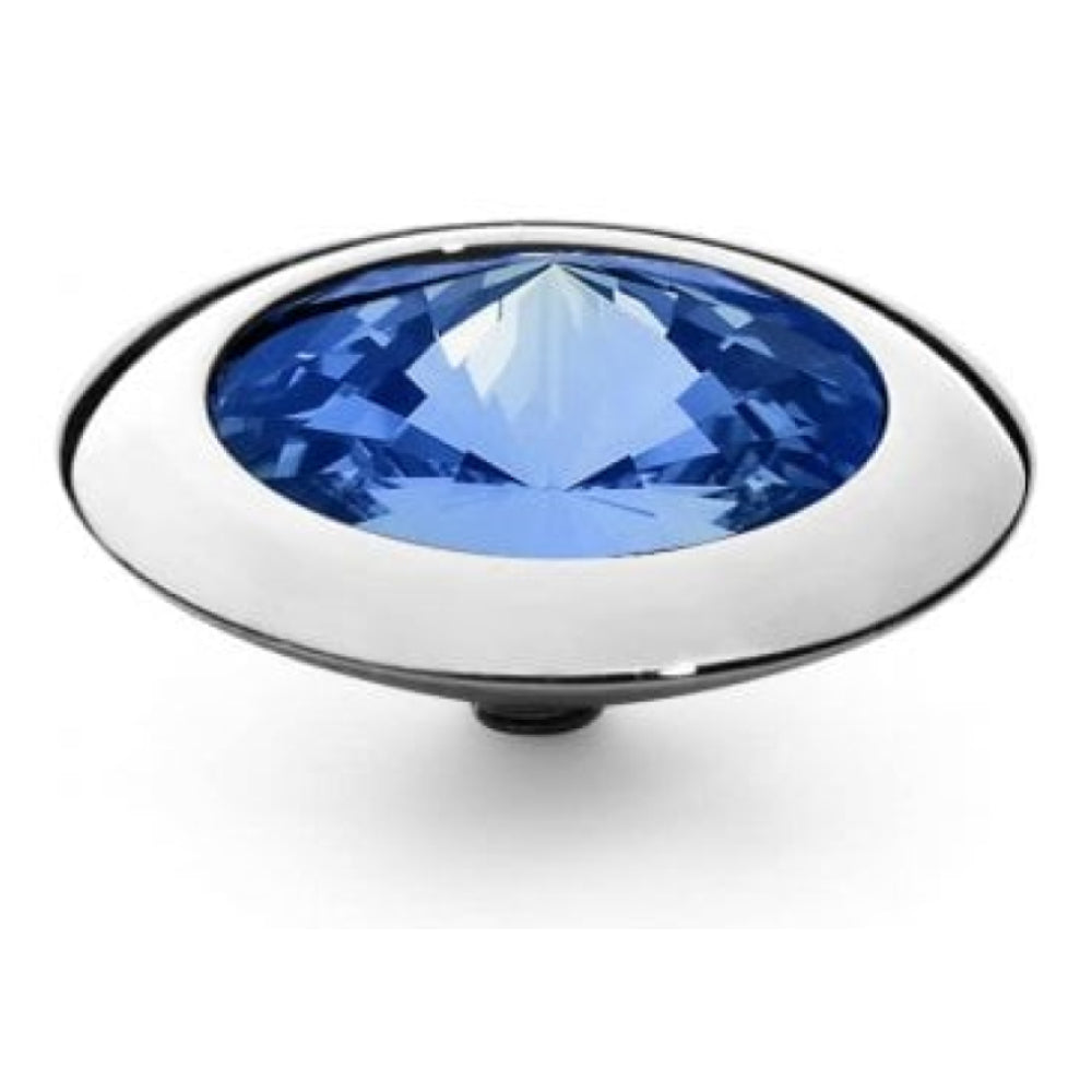 Famosa Silver 16mm Tondo Ring Top Sapphire