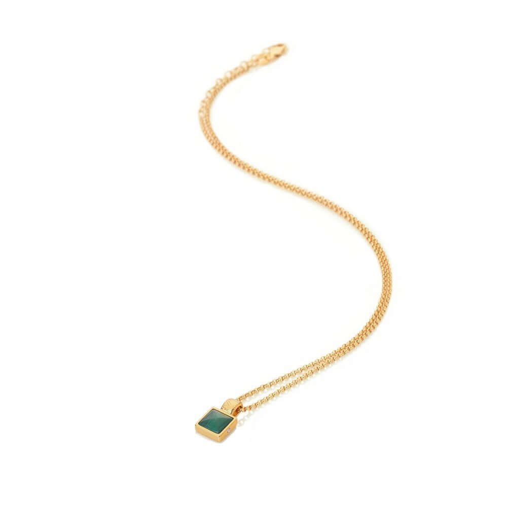 Revive Malachite Square Pendant Necklace