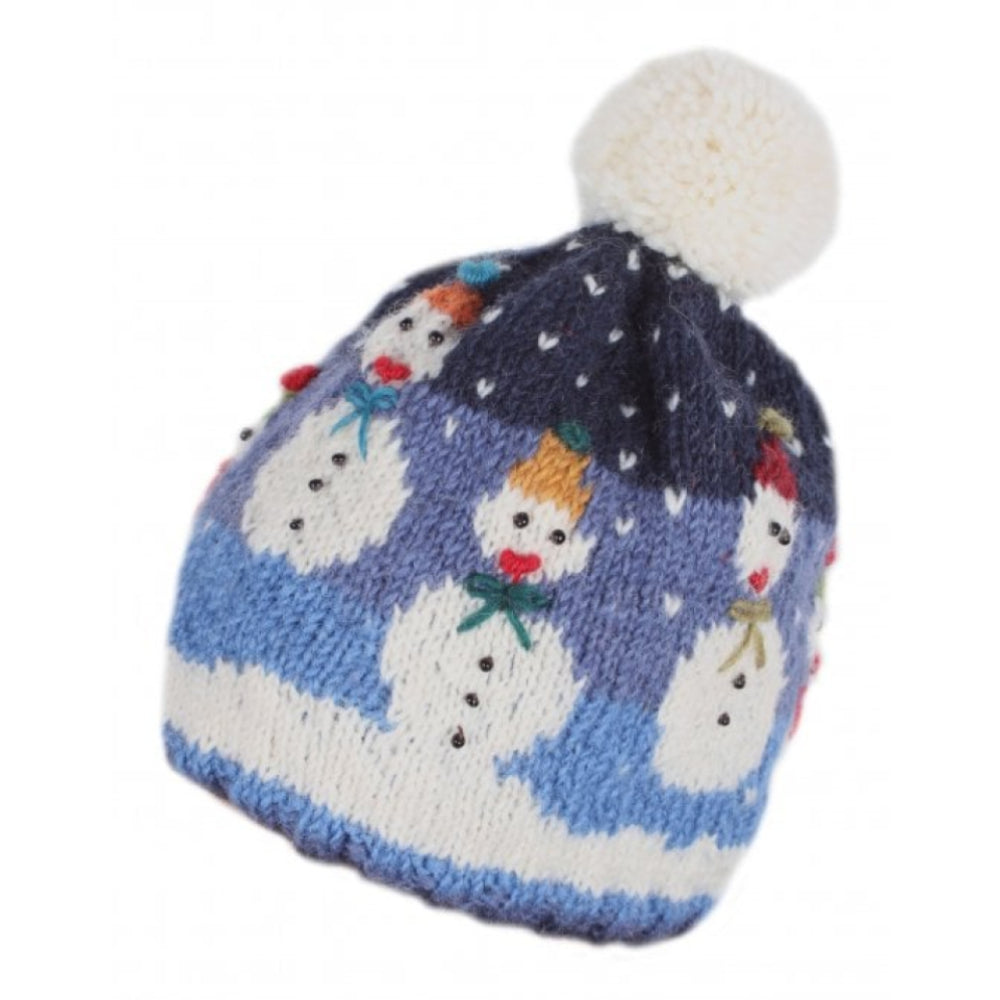 Snowman Christmas Bobble Beanie
