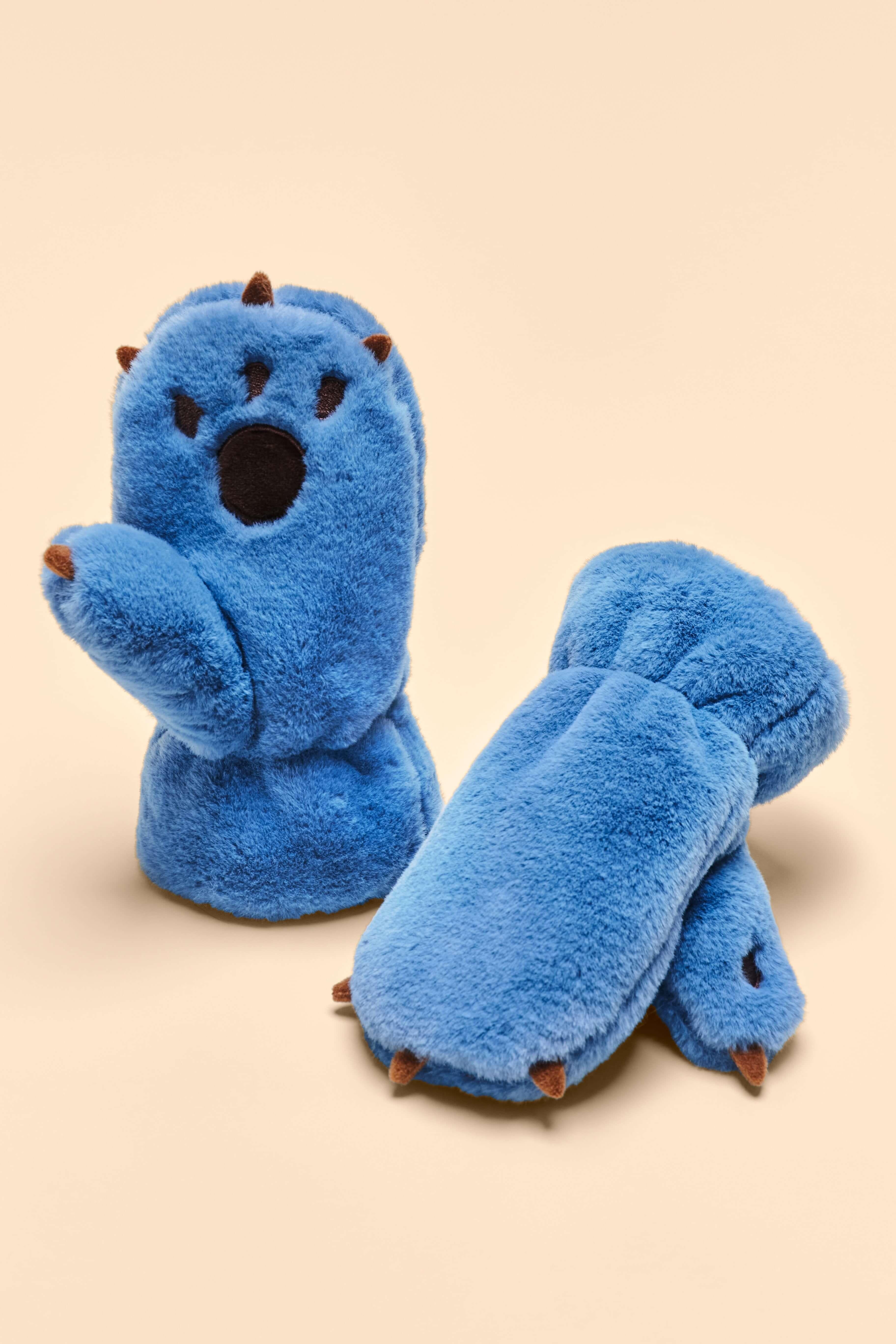 Powder Pals - Bear Paw Mittens in Sky Blue