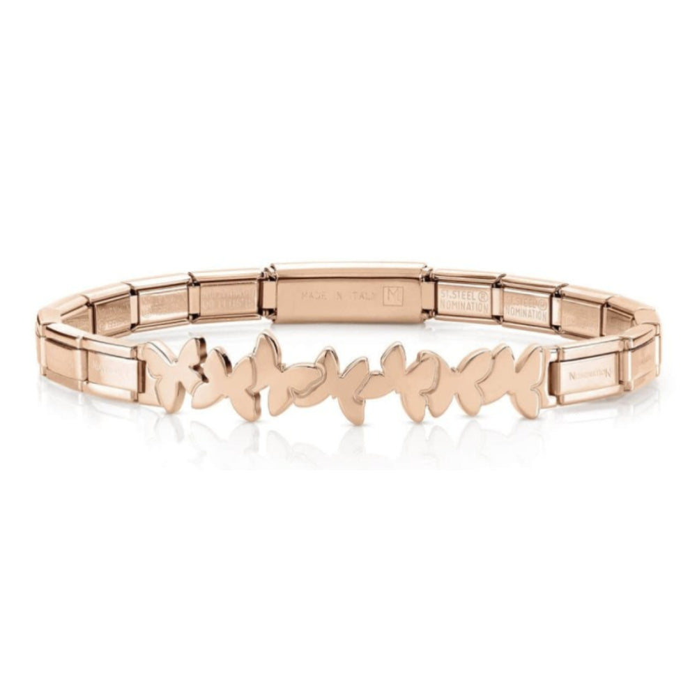 Trendsetter Bracelets In Stainless Steel With Wefts (004_Butterflies Rose Gold)