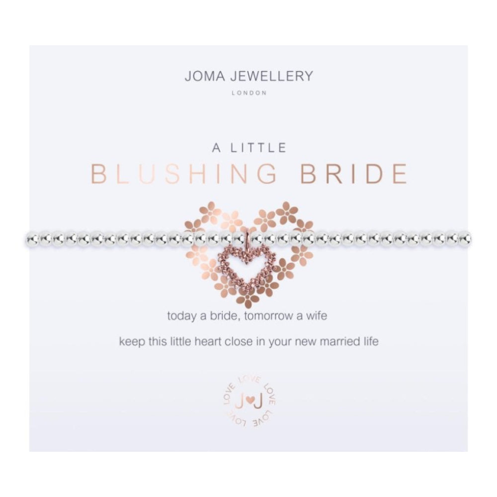 A Little - Blushing Bride - Silver/Rose Gold- 17.5cm Stretch Bracelet
