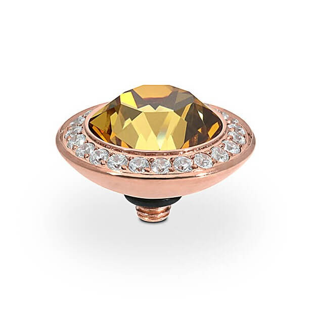 Interc Tondo Deluxe RG Golden Topaz 13mm Top