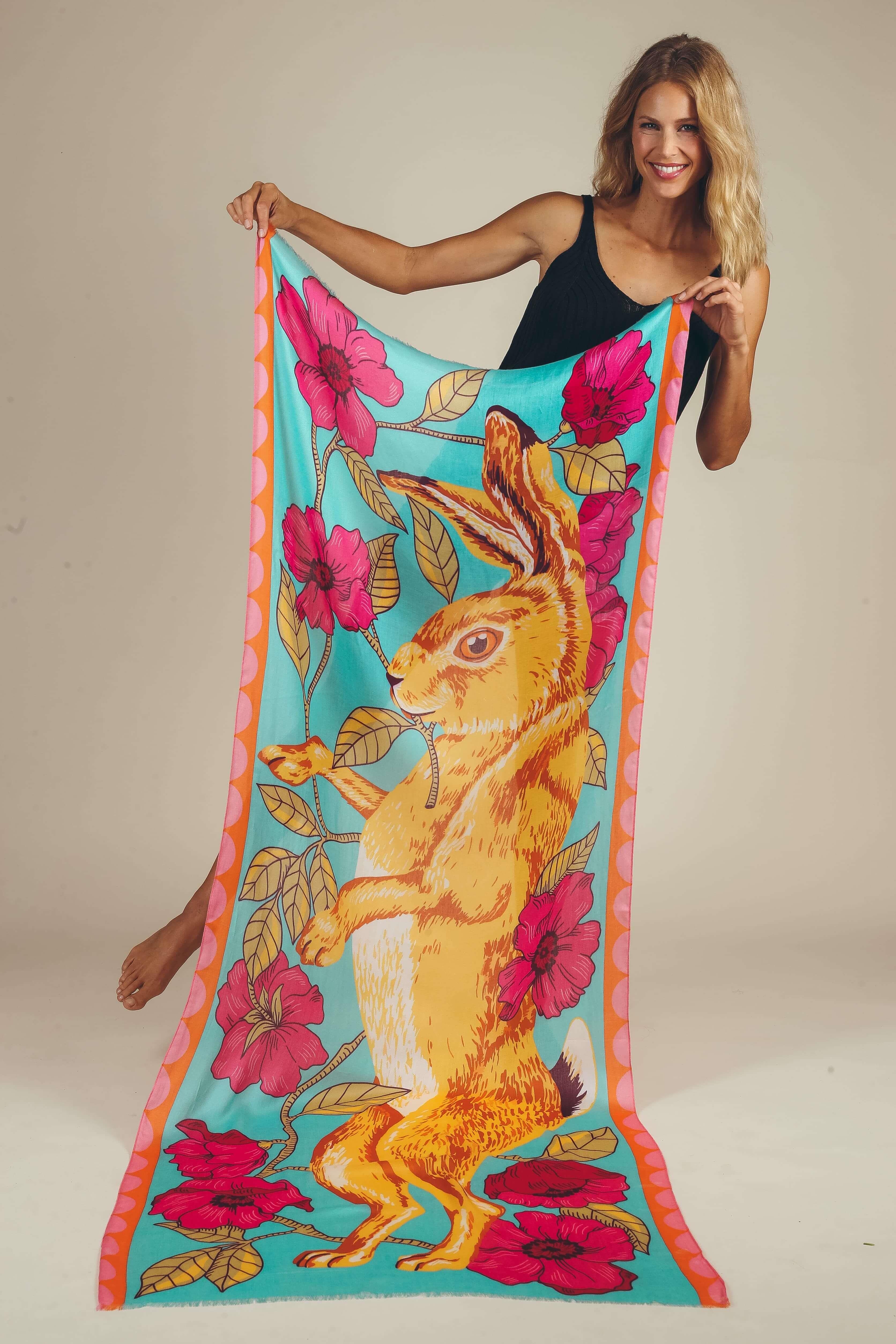 Hare Luxury Modal Print Scarf
