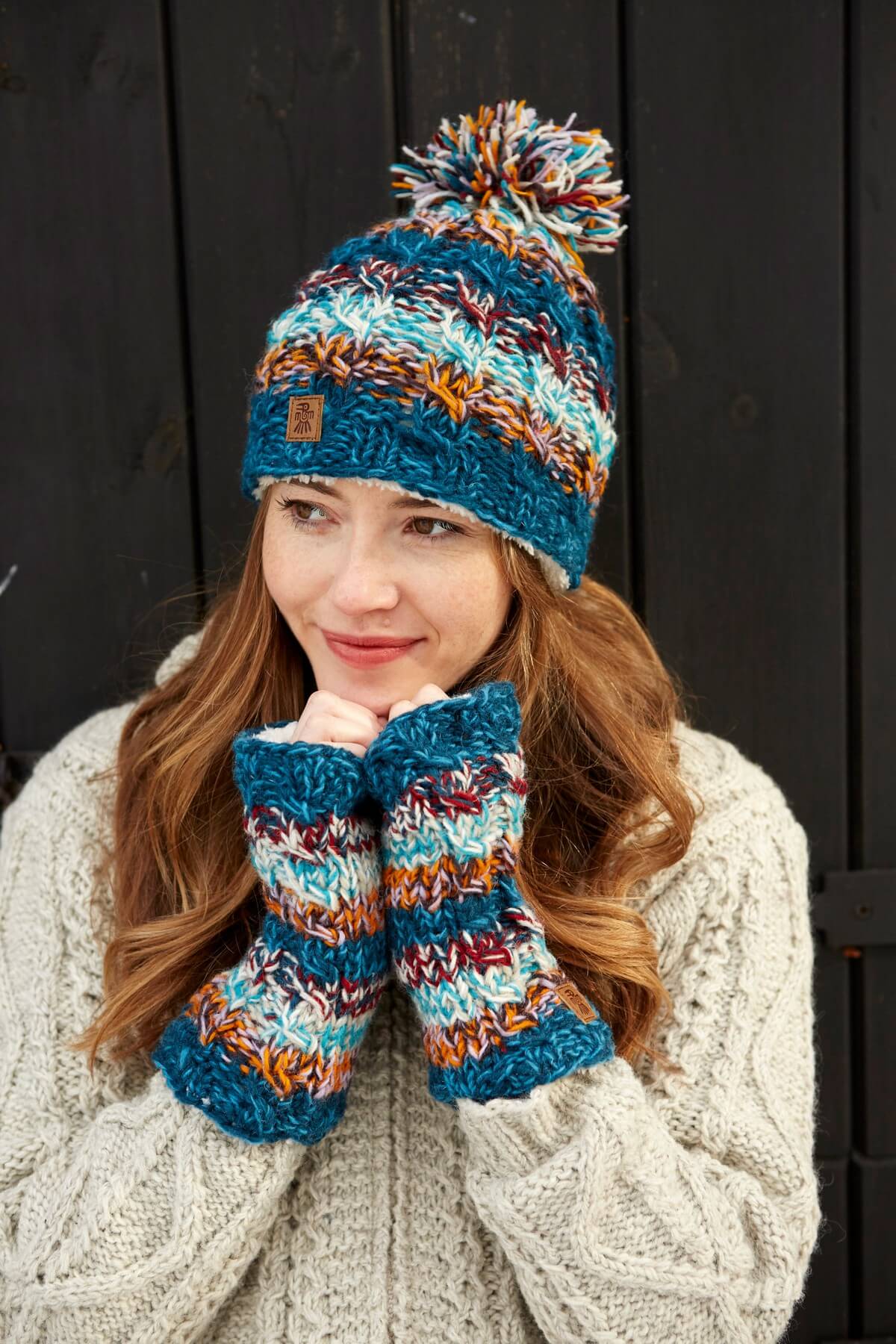 Utrecht Bobble Beanie Blue