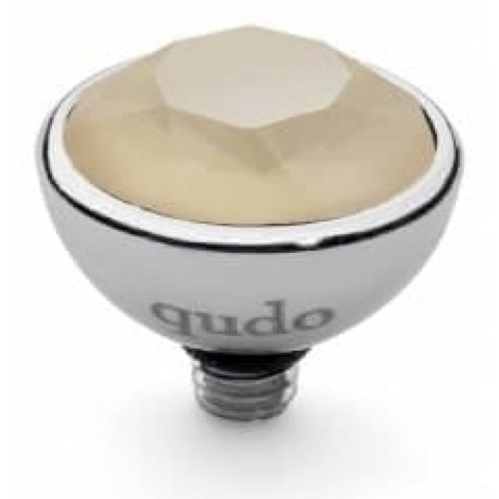 Famosa Ivory Cream Stainless Steel Bottone 10mm Ring Top