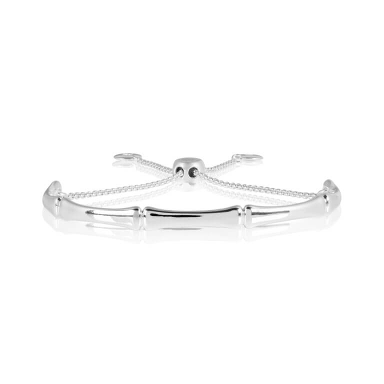 Bracelet Bar | Bamboo | Silver | Bangle | 20cm Adjustable