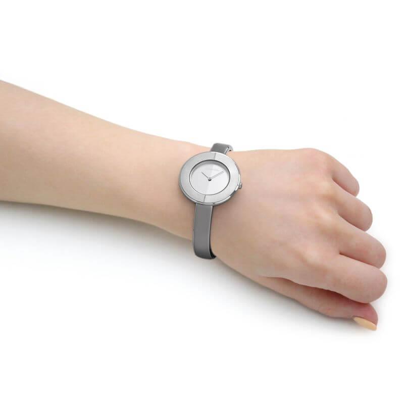 Confidence Bangle Silver Dial Stainless Steel Bracelet Ladies Watch