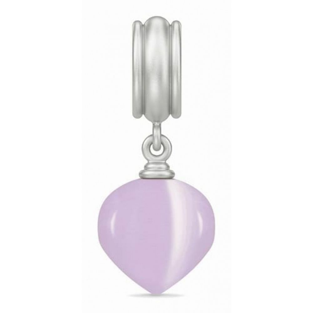 Lavender Moon Crystal Drop Sterling Silver Charm