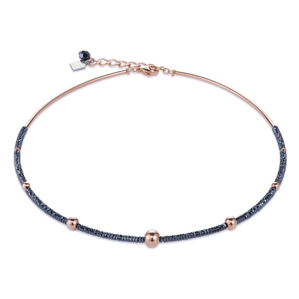 Hematite & Rose Gold Necklace