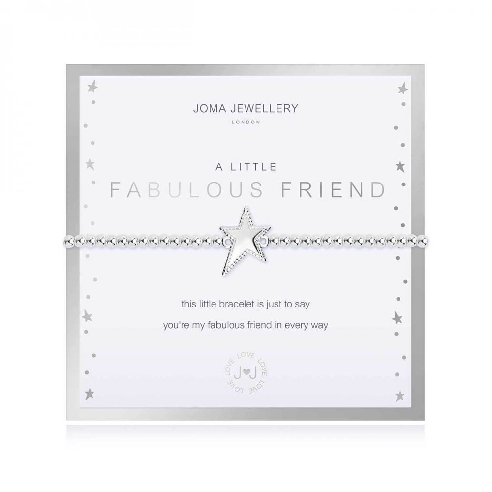 Beautifully Boxed A Littles | Fabulous Friend | Silver | Bracelet | 17.5cm Stretch