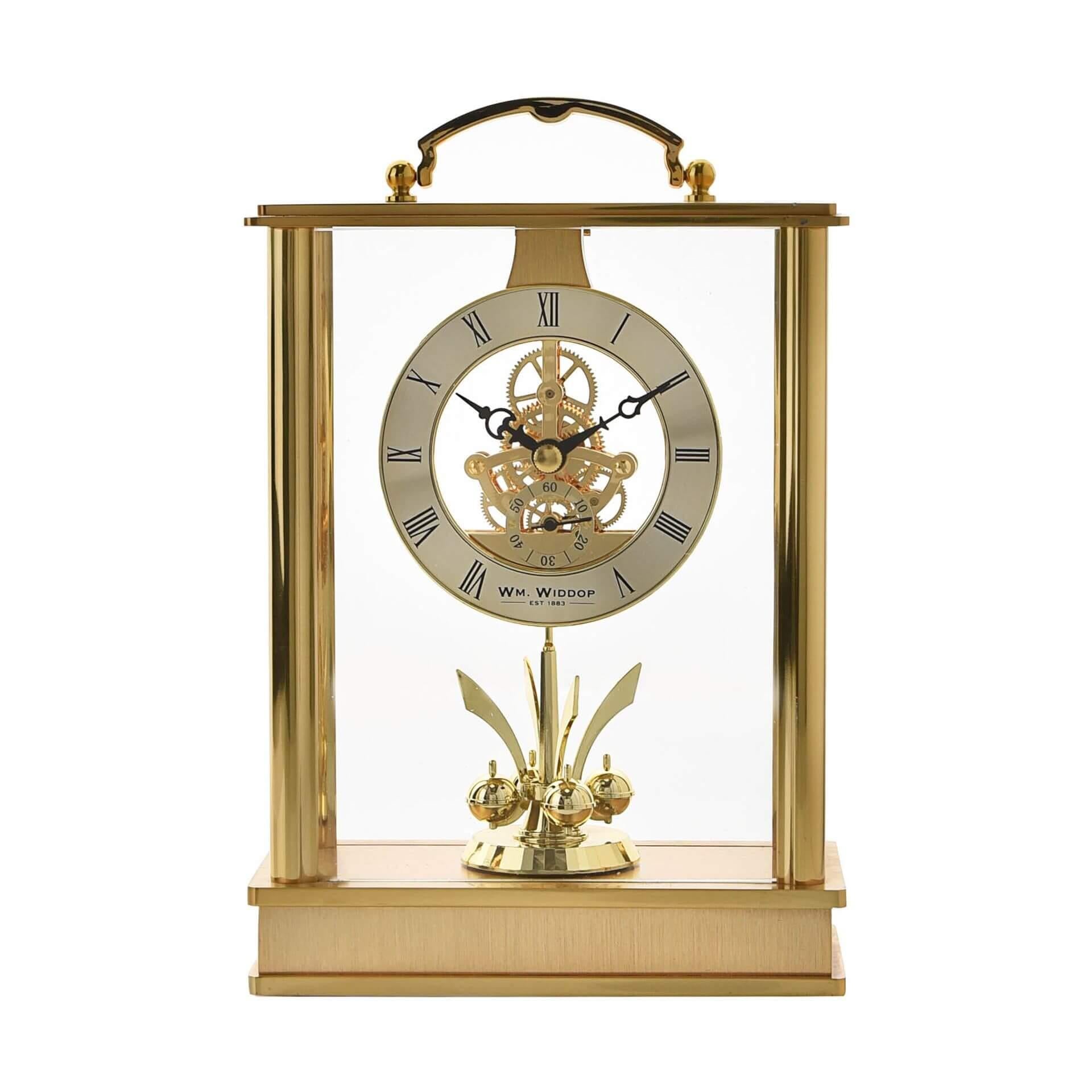 Lantern Mantel Clock Skeleton/Rotating Pendulum