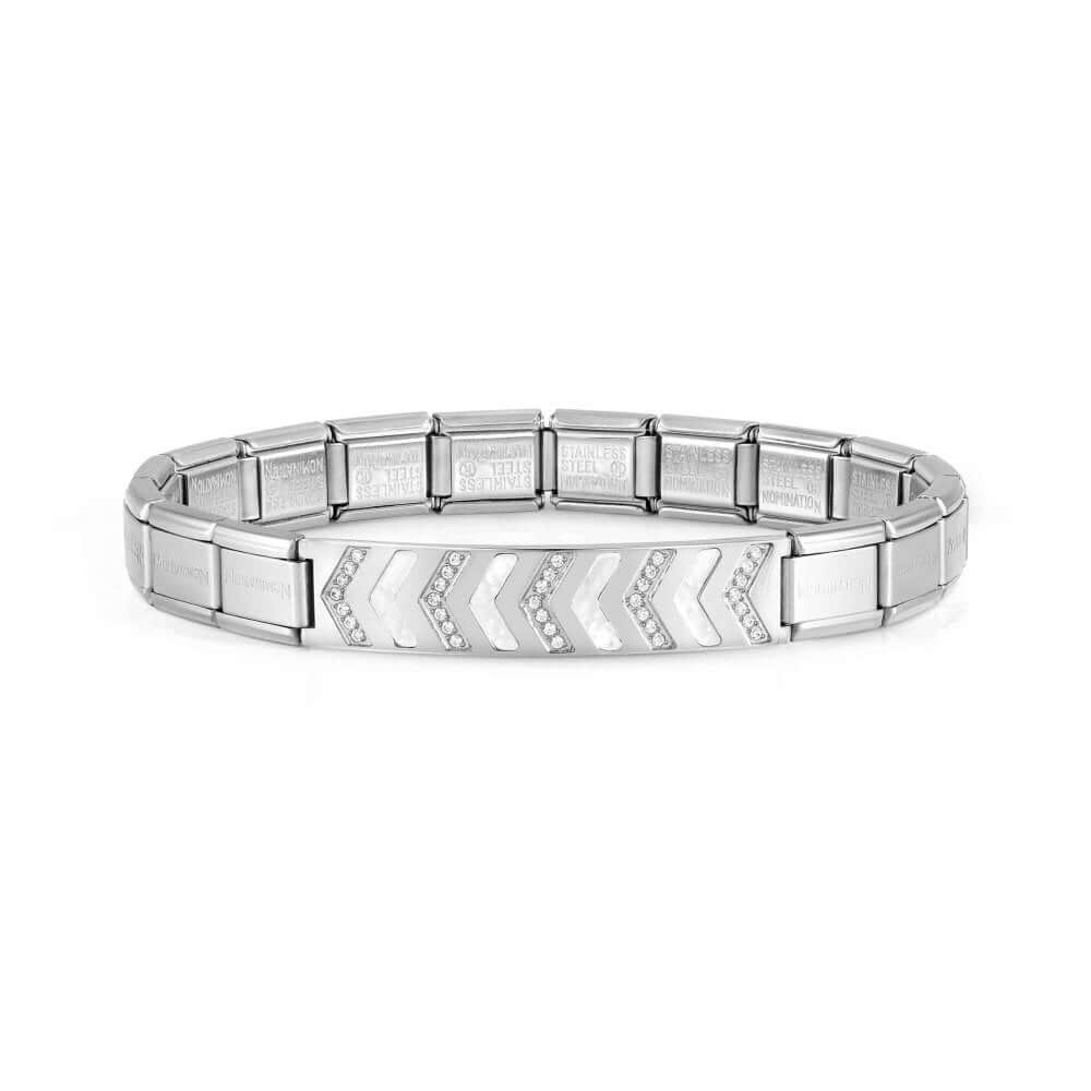 Trendsetter & New York Steel, CZ & MOP Bracelet