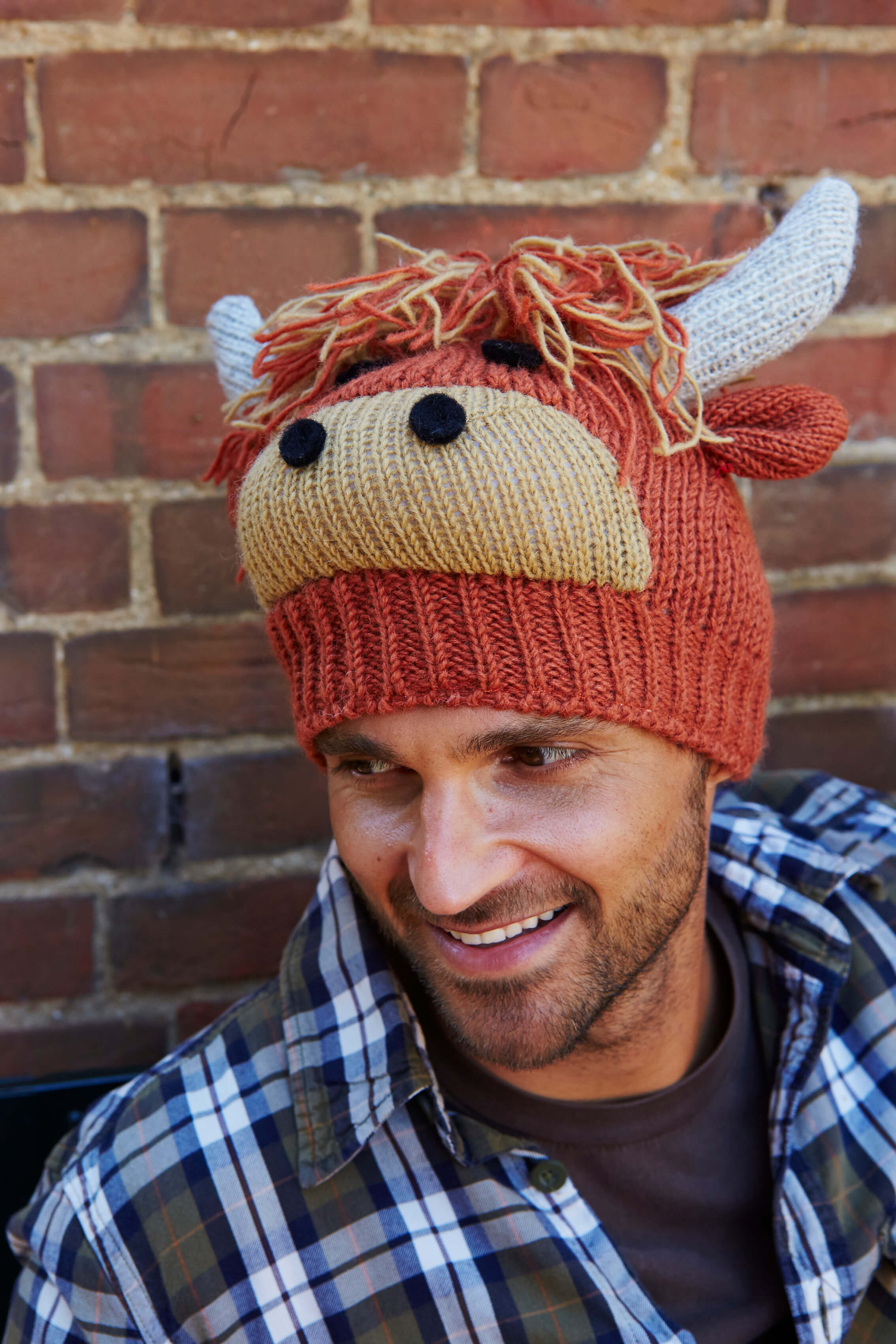 Adult Animal Highland Cow Beanie Hat