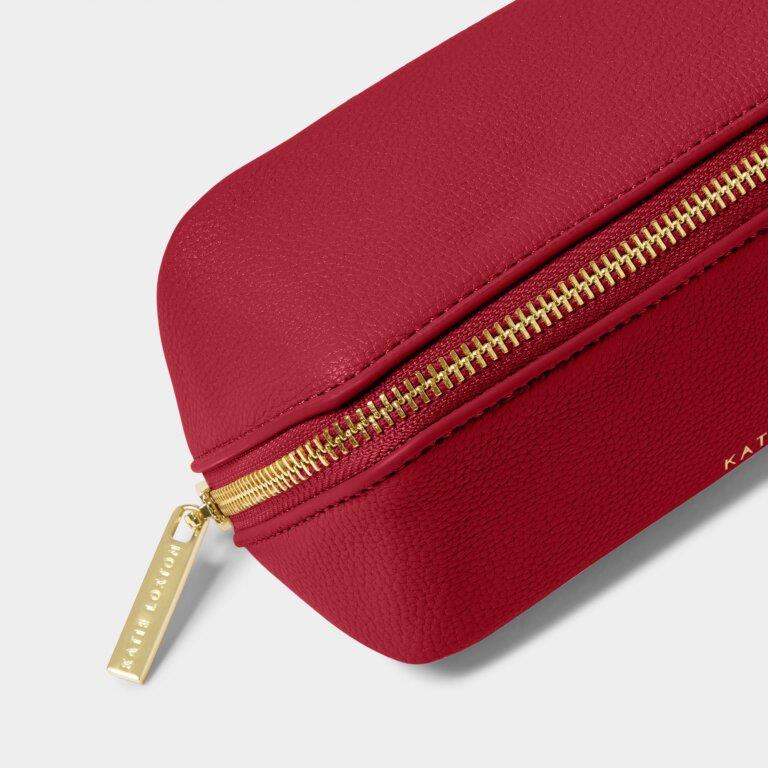 Small Make Up Bag - Garnet Red