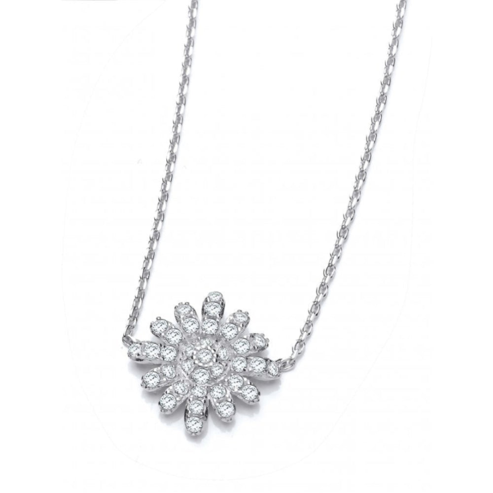 Silver Starburst Daisy Necklace