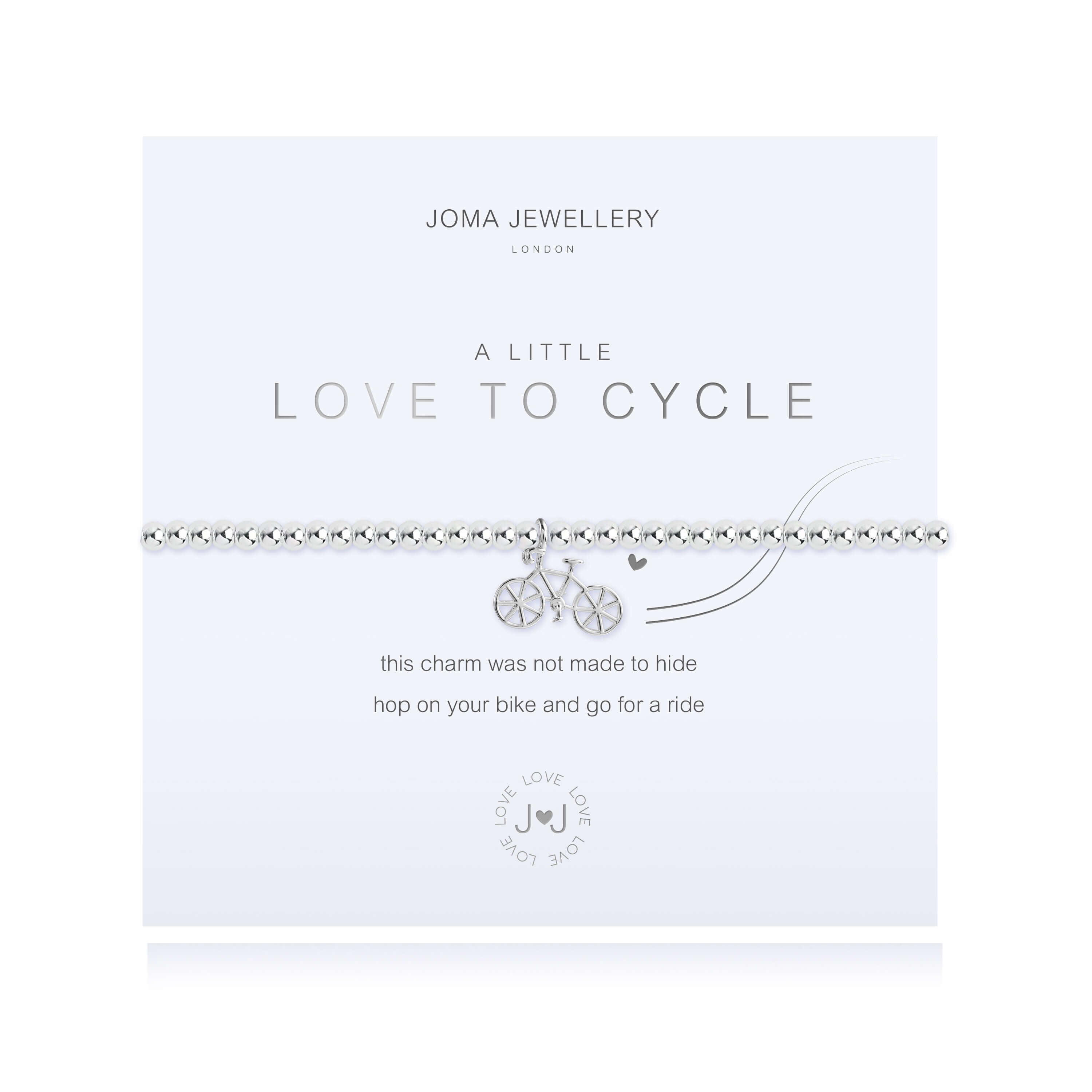 A Little | Love To Cycle | Silver | Bracelet | 17.5cm Stretch