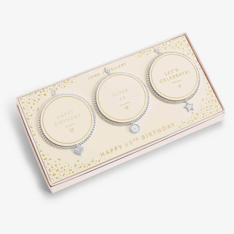 Celebration Set Happy 60th Birthday Bracelets