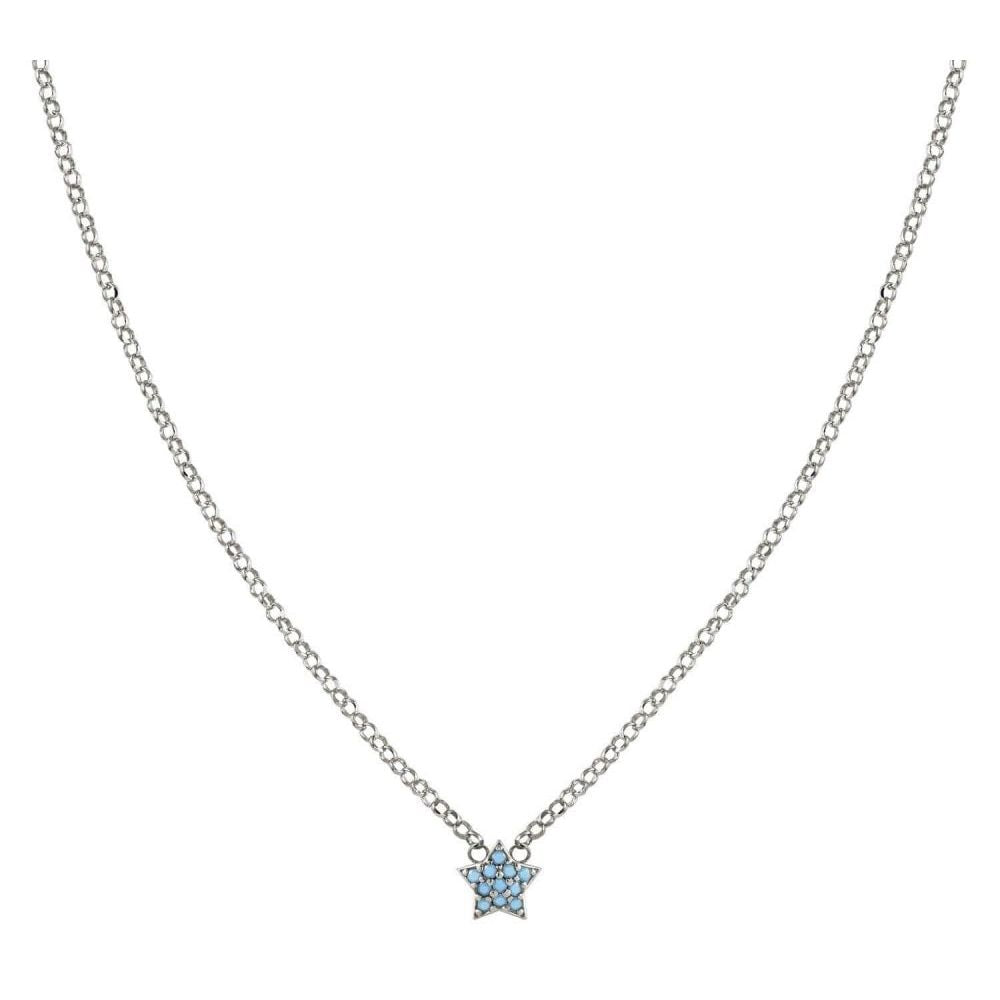 Gioie 925 Silver Necklace And Cubic Zirconia Colored (015_Silver Star)