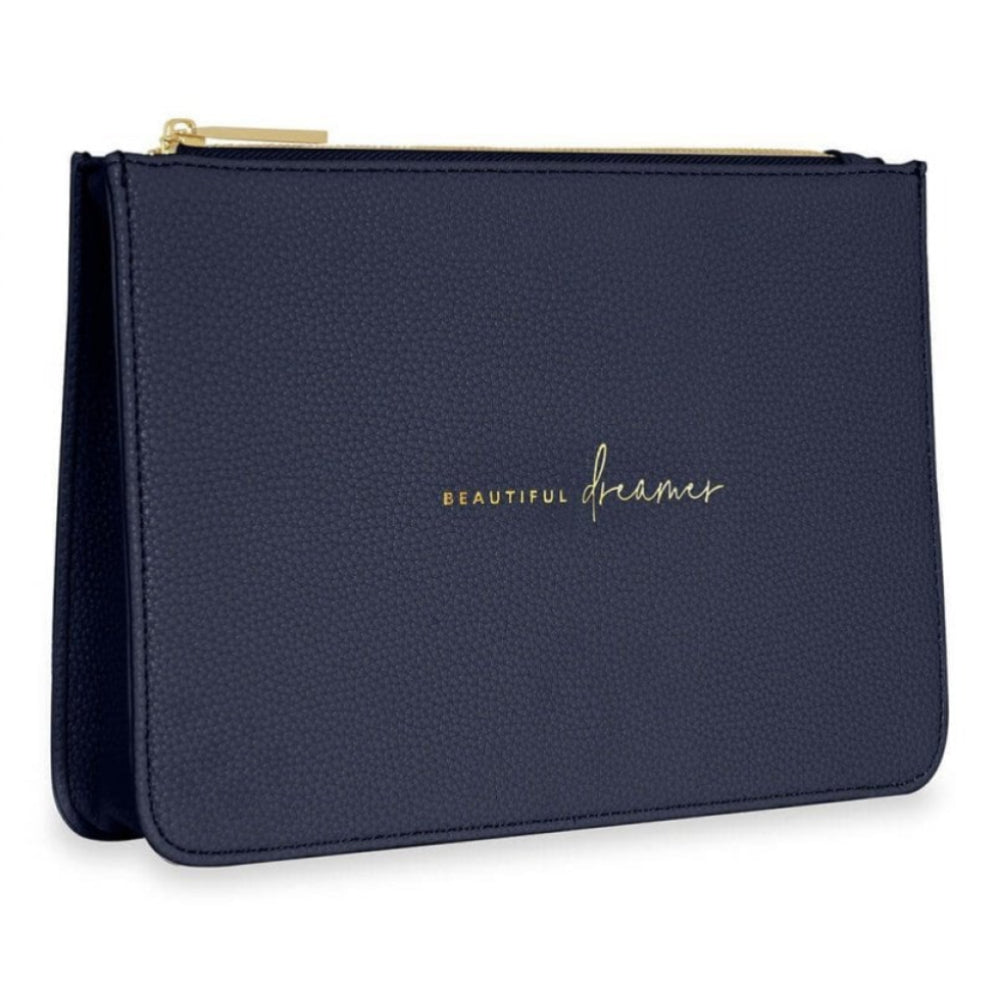 Stylish Structured Pouch | Beautiful Dreamer | Navy | 16 X 24 X 5 Cm