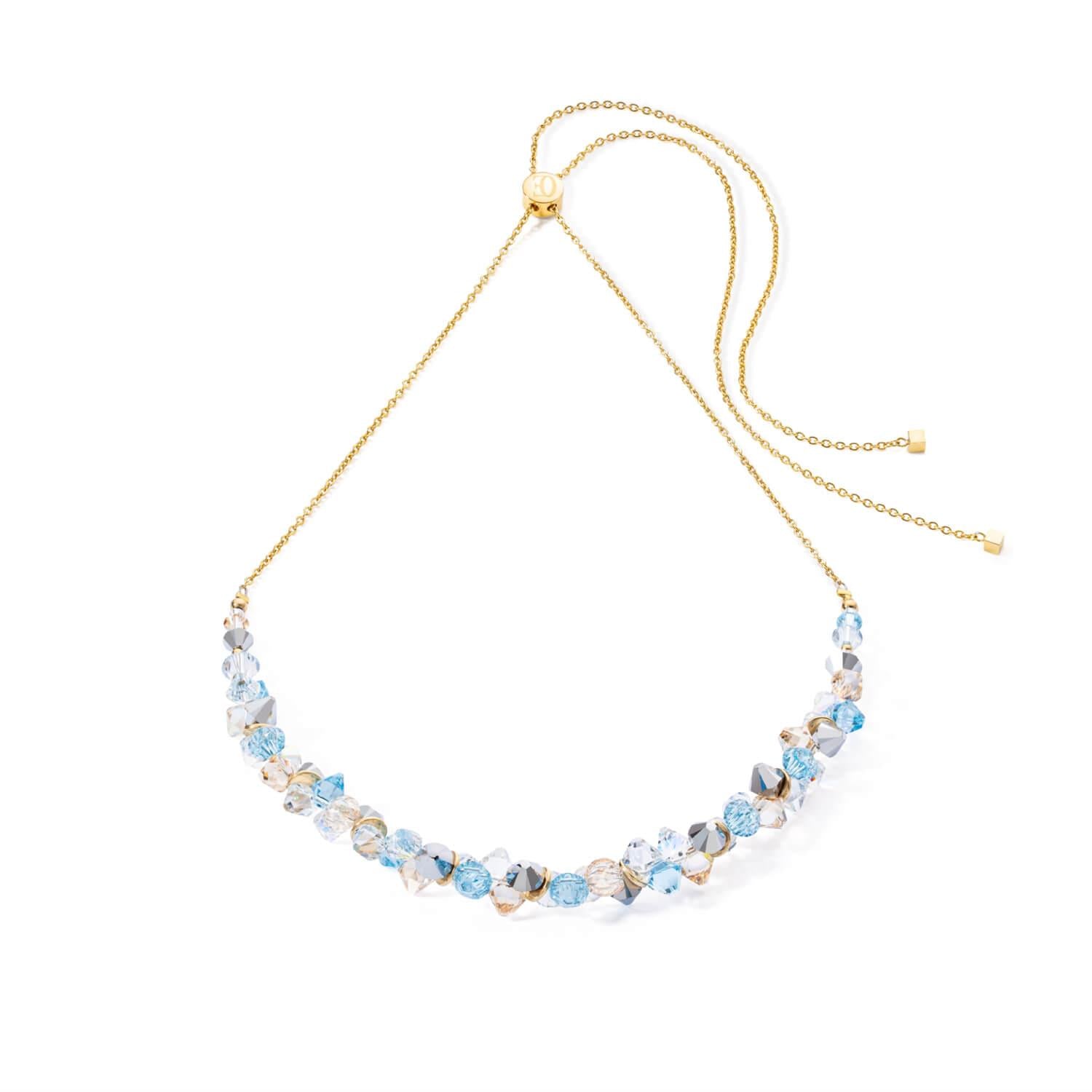 Dancing Crystals Necklace In Aqua
