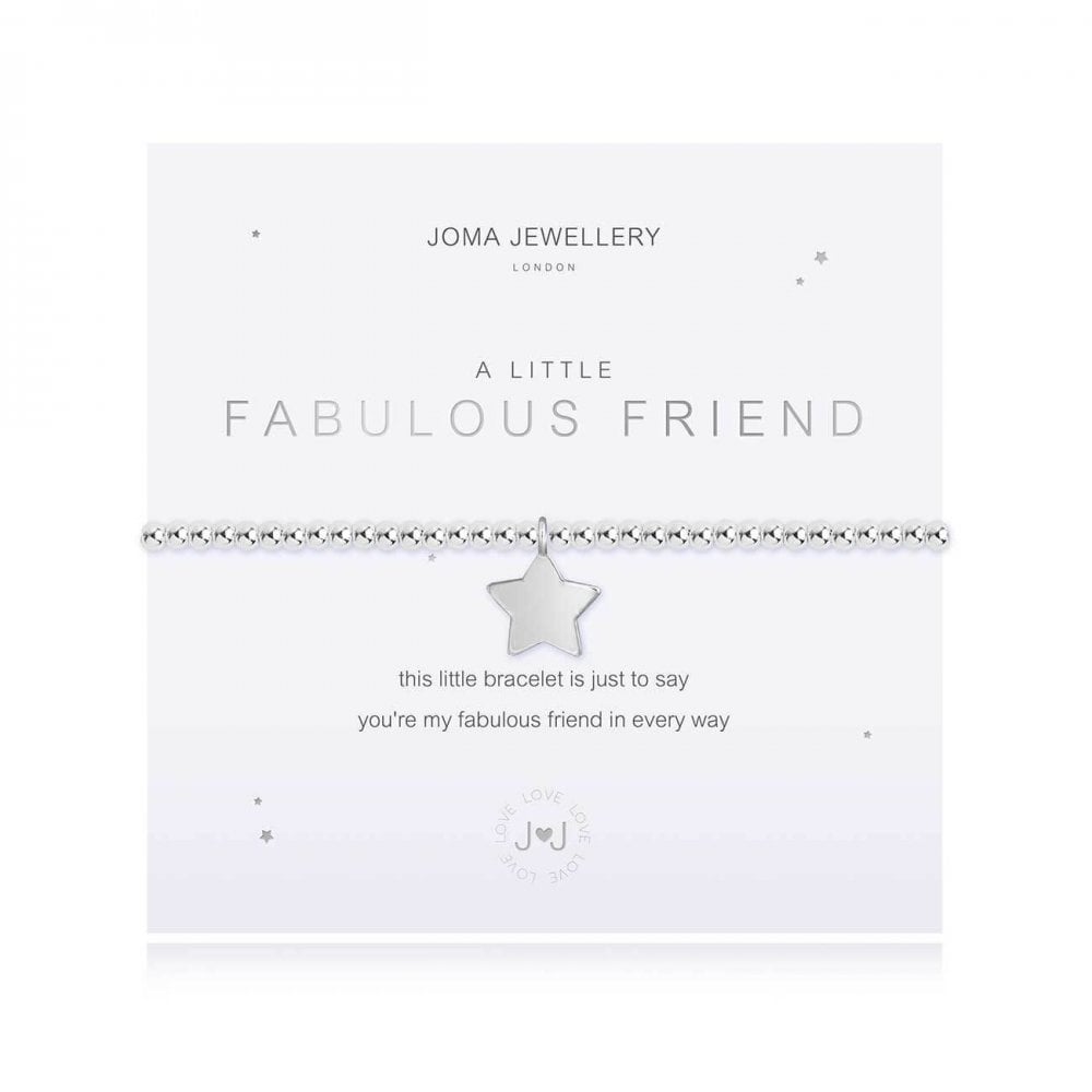 A Little Jewellery Box | Fabulous Friend | Silver | Bracelet | 17.5cm Stretch