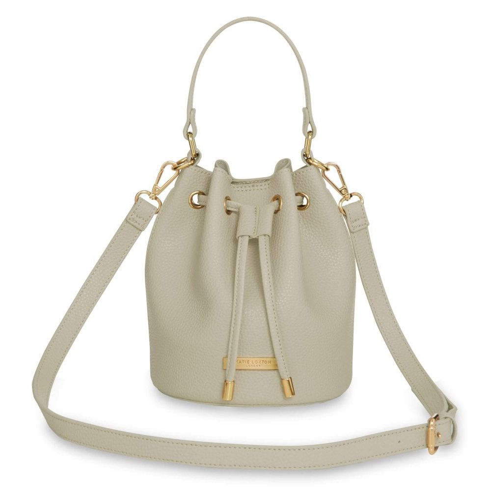 Chloe Mini Bucket Bag | Warm Grey | 20 X 16.5 X 16.5cm