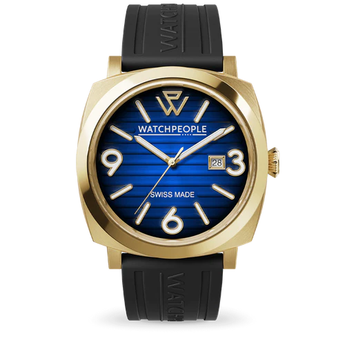 WP2 Metal Gold Case Black Blue Radial Black Strap Watch