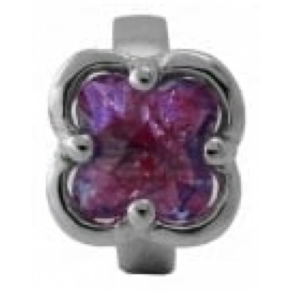 Pink Clover Sterling Silver Charm