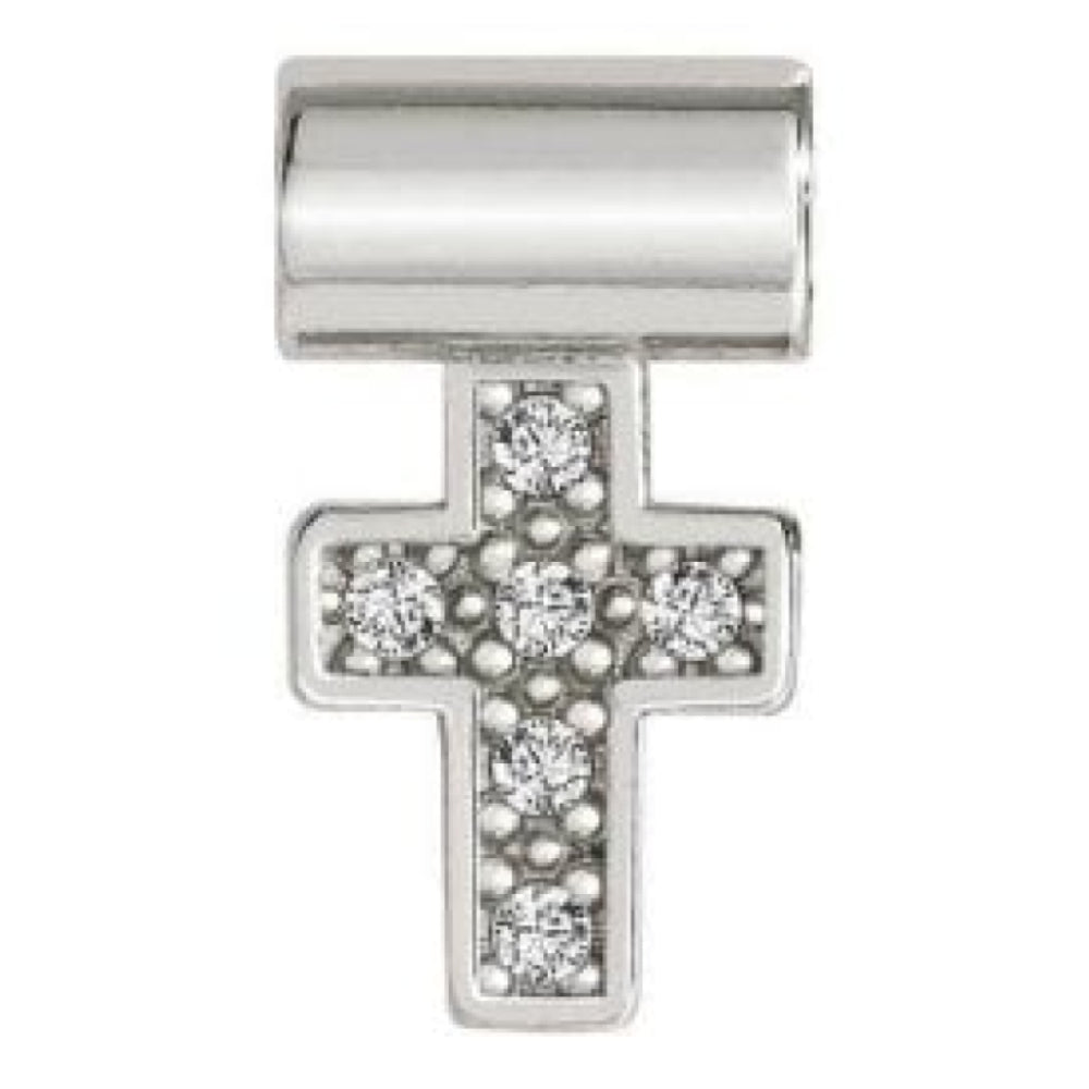 Seimia Silver Cubic Zirconia Cross Charm