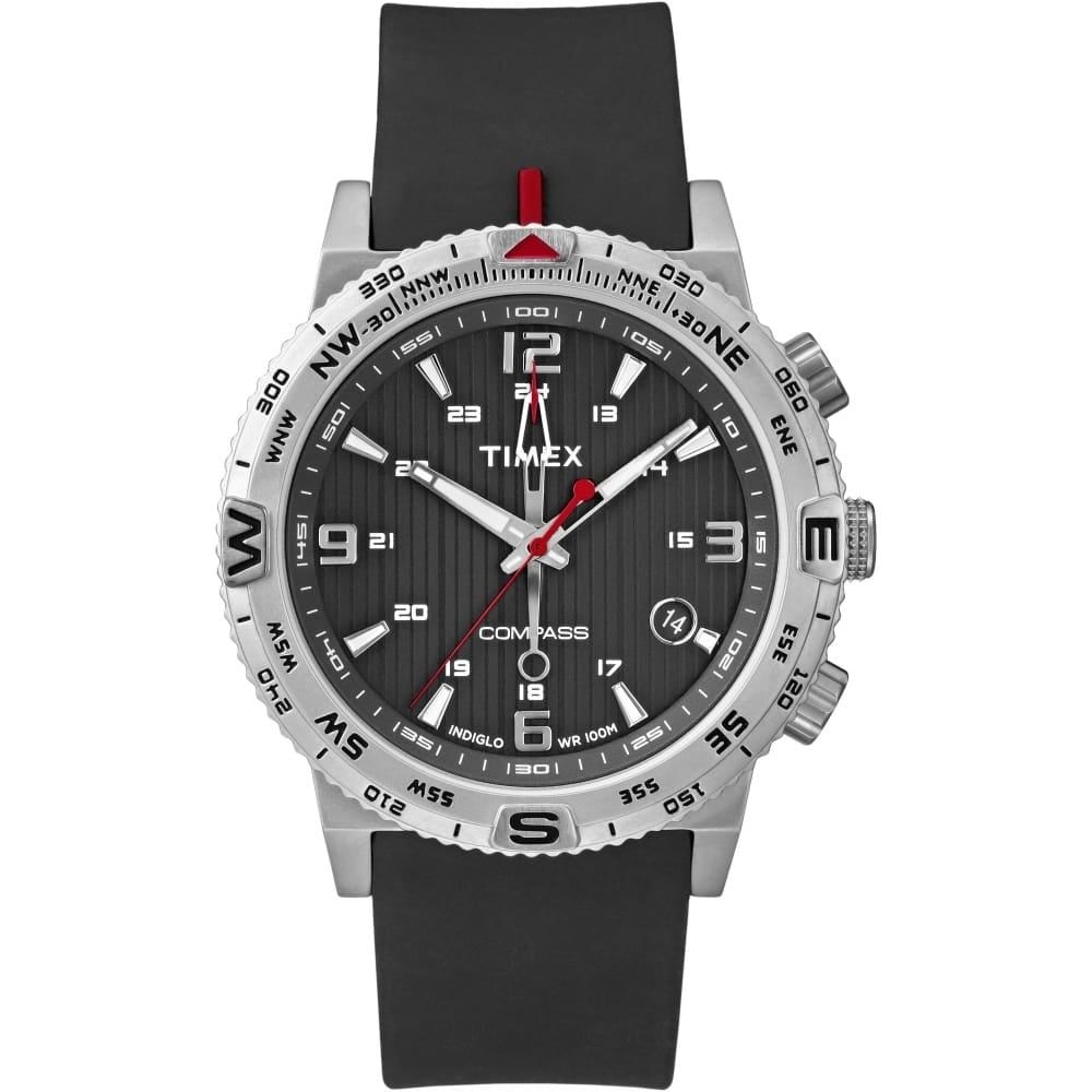 IQ COMPASS STAINLESS STEEL BLACK SILICONE FULL