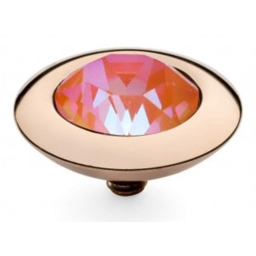 Orange Glow Delite Crystal Interchangeable Top Tondo (Rg/P)