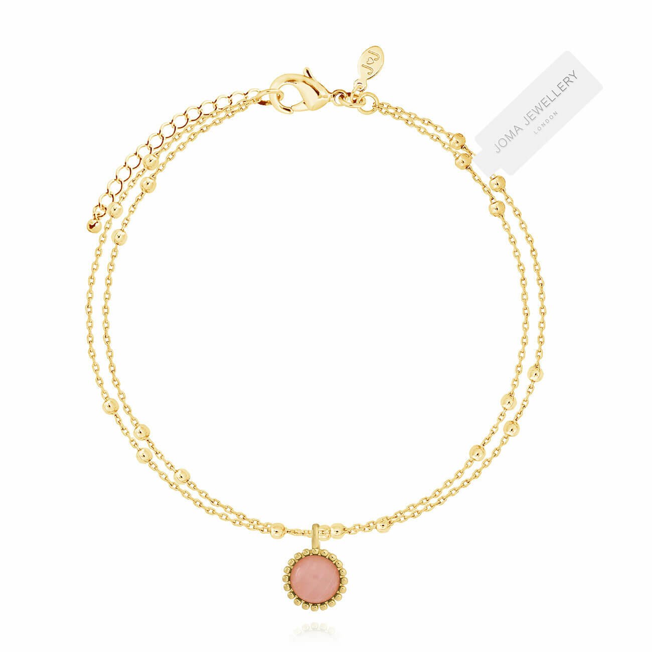 Capri Rose Quartz Bracelet - Gold