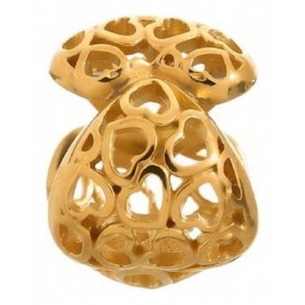 Gold Plated Heart Beat Charm