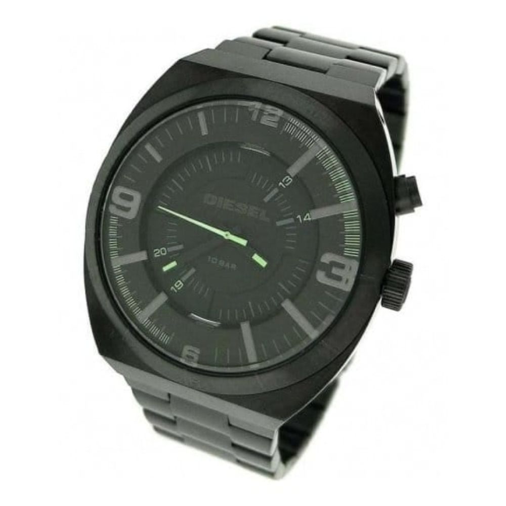 Gents Black Ion Plated Steel Bracelet Watch