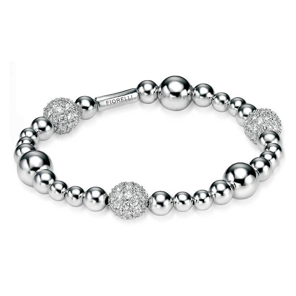 Ladies Silver Bead Bracelet