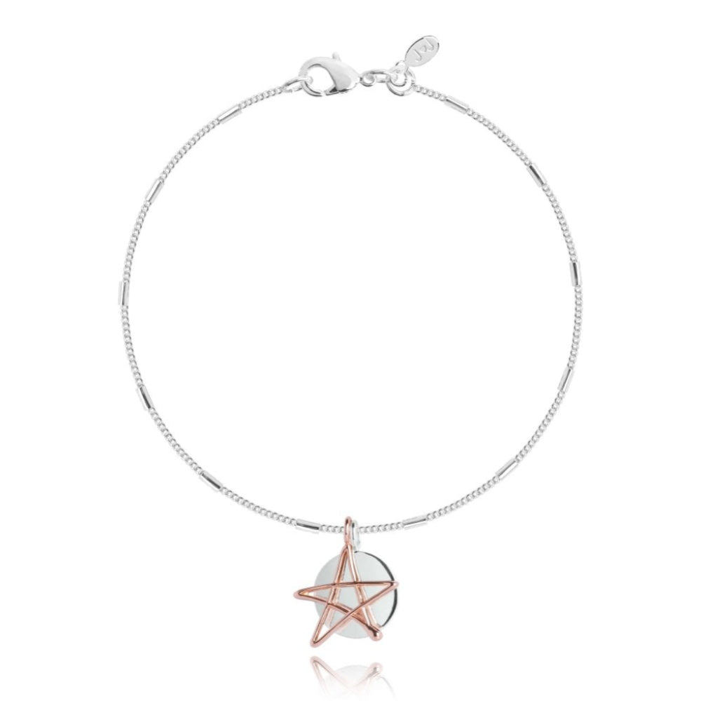 ALINA Star Bracelet - Silver And Rose Gold - Bracelet - 18cm