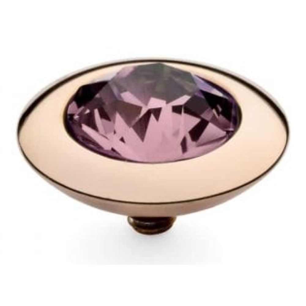 Famosa Rose Gold 13mm Tondo Ring Top Light Rose