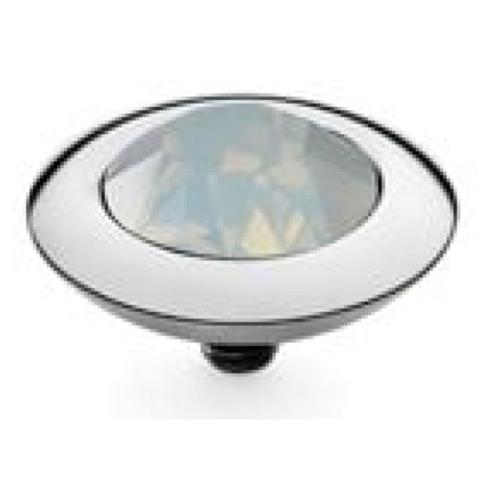 Famosa Silver 13mm Tondo Ring Top White Opal