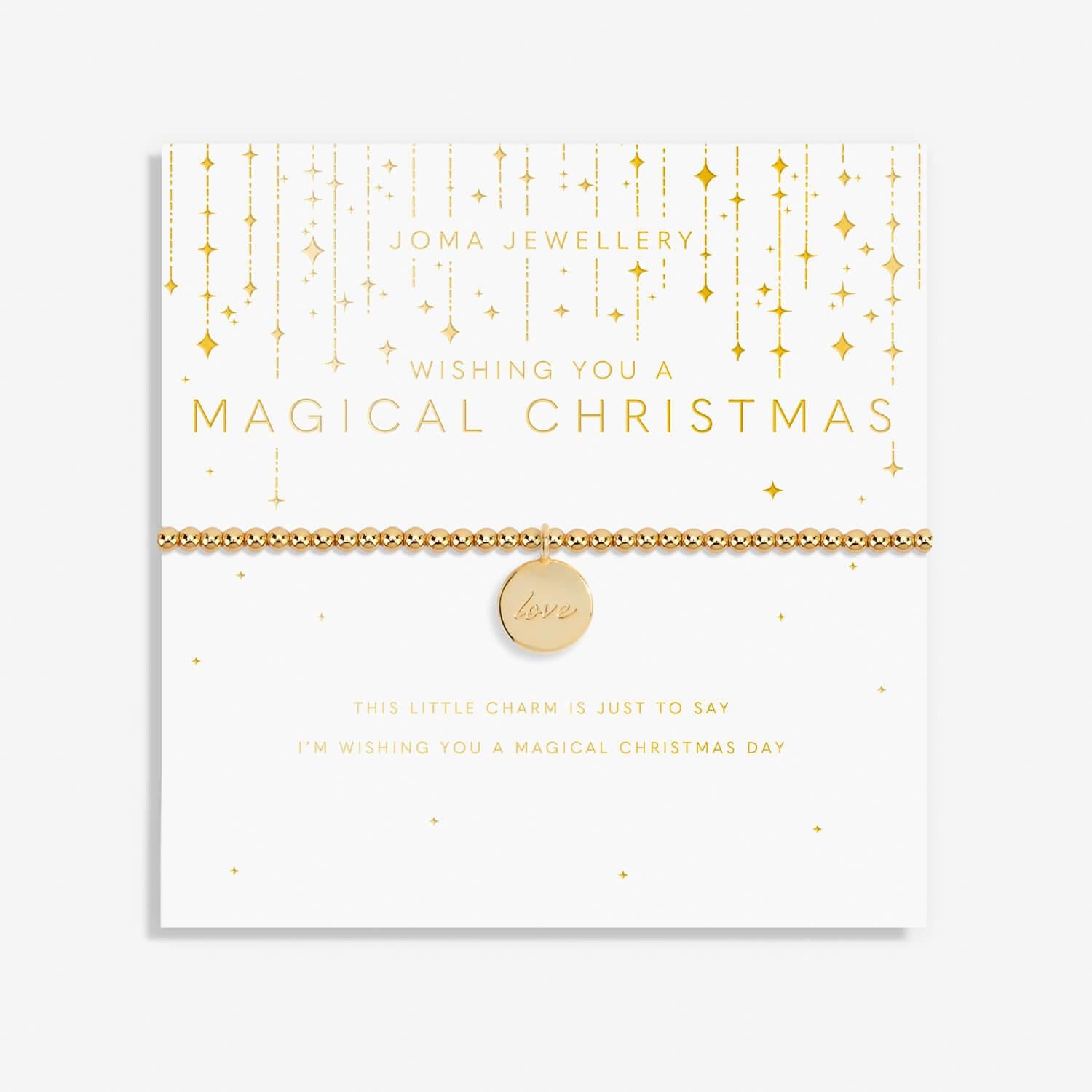 My Moments Christmas 'Wishing You A Magical Christmas' Gold Bracelet