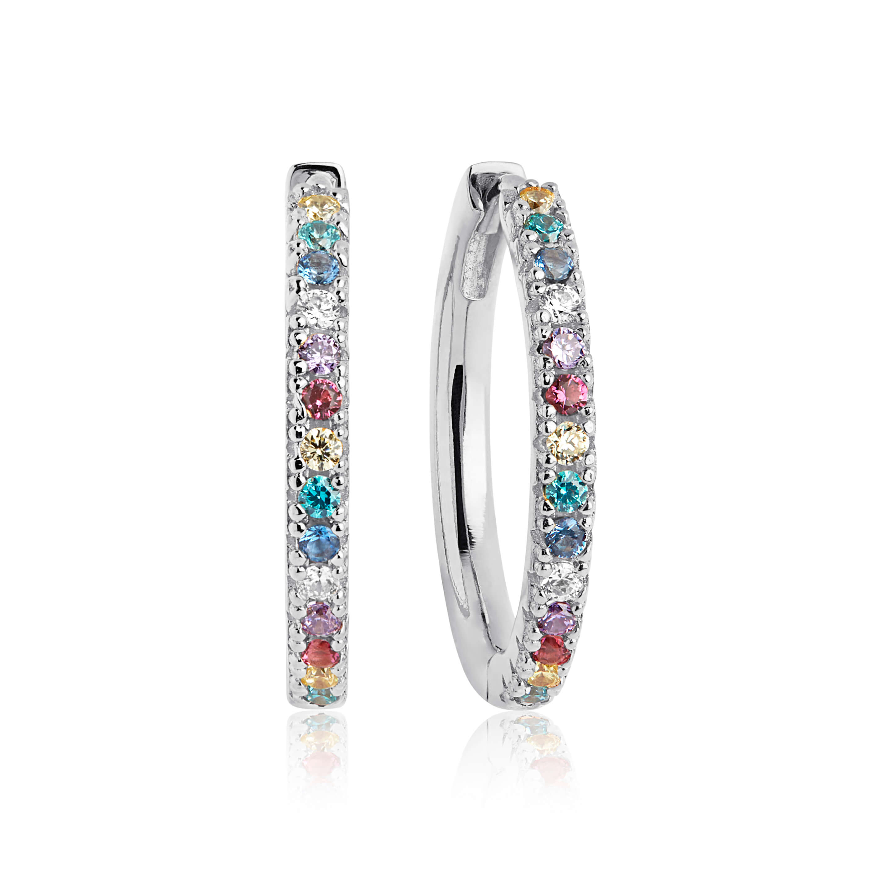 Ellera Grande Earrings With Multicoloured Zirconia