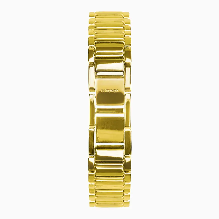 Montreal Gold Plated Case & Bracelet With White Dial Ladies Watch