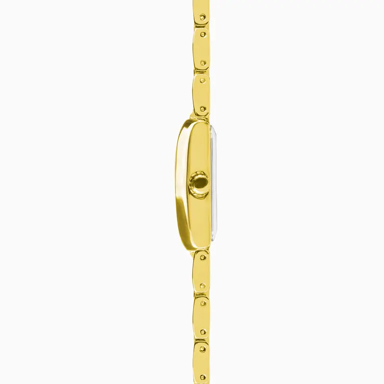 Montreal Gold Plated Case & Bracelet With White Dial Ladies Watch