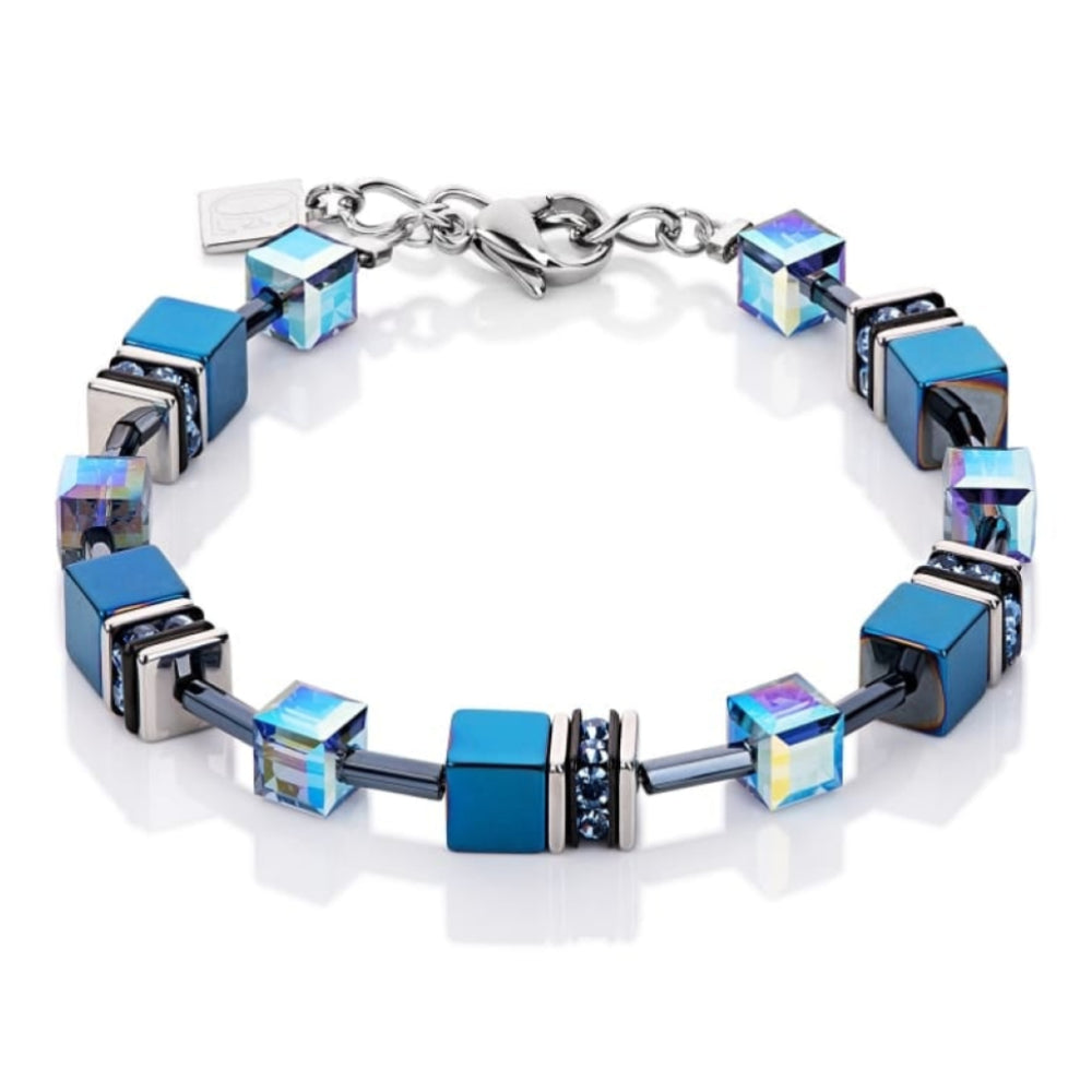 Ladies' Light Blue Geo Cube Bracelet