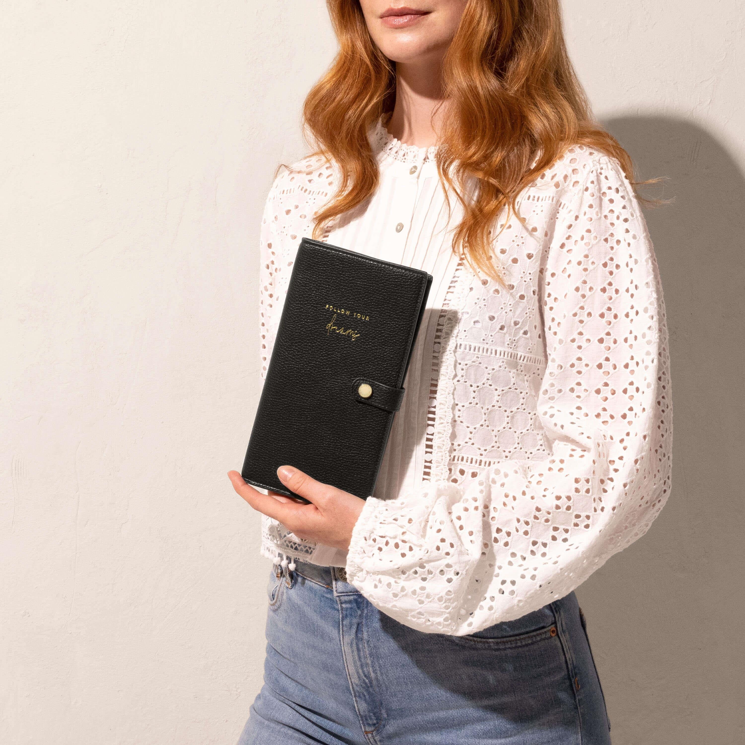 Travel Wallet | Follow Your Dreams | Black